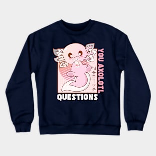 Kawaii Axolotl Strawberry Milk Shake Carton Japanese Anime Crewneck Sweatshirt